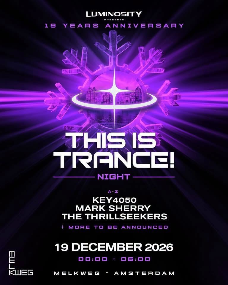 Mark Sherry — Luminosity This Is Trance!, Melkweg Amsterdam flyer
